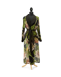 BLACK PASSION FLOWER ROBE ONE SIZE