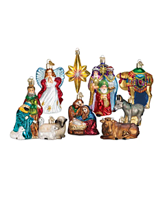 BOXED COLLECTION OF NATIVITY ORNAMENTS