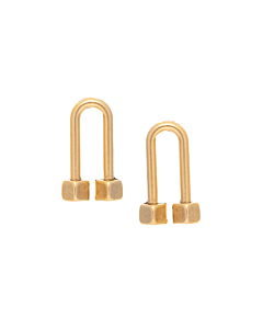 GOLD EARRINGS WITH SQUARE TIPS