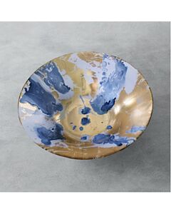 No Glass Bowl Xlg Blue/Gold