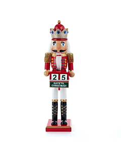 Nutcracker with Calendar Red King 15" Tall