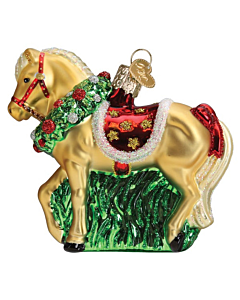 ORNAMENT HORSE WITH WREATH