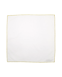SET OF 4 NAPKINS WITH GOLD STICH
