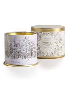 WINTER WHITE CANDLE IN TIN